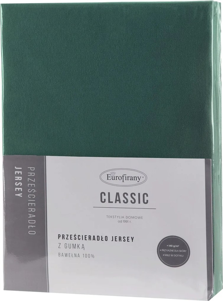 JERSEY PRESTIERADLO JERSEY3 90X200 CM TMAVOZELENÉ