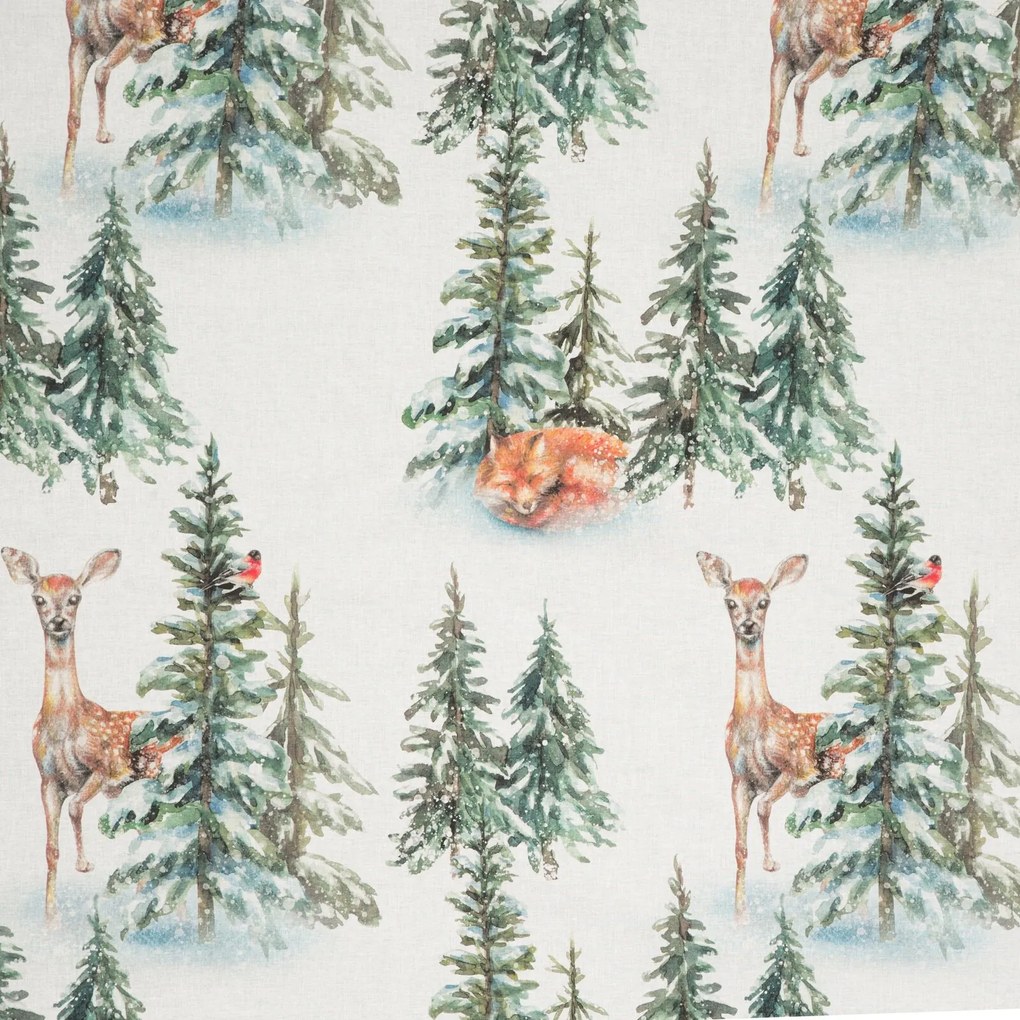 VIANOČNÉ RENFORCÉ OBLIEČKY DEER 140X200 CM, 1 KS 70X80 CM VZOROVANÉ