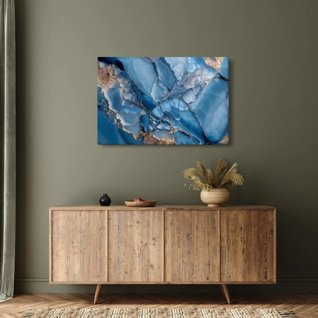 Obraz - Modrý členitý mramor (90x60 cm)