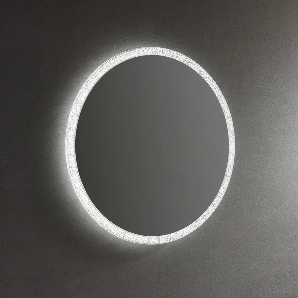 Tutumi Rea, okrúhle LED zrkadlo 60cm, biely rám, BL806, HOM-06912