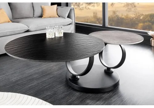 Konferenčný stôl otočný 44316 Rings 80-135x80cm Ceramik  - Komfort-nábytok