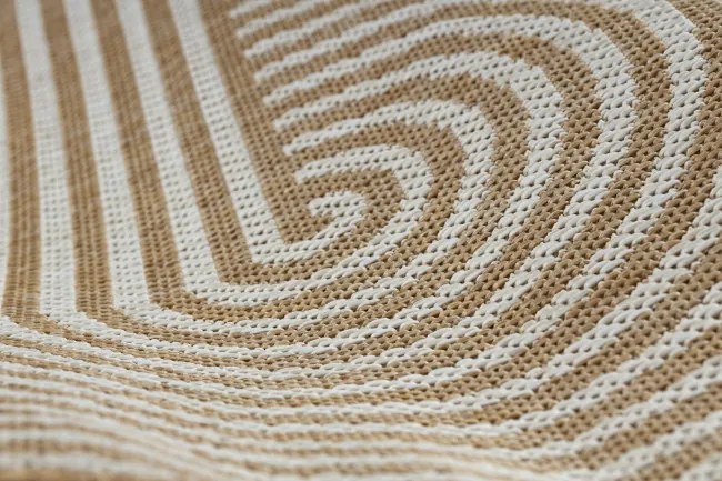 Koberec ORGANIC 1835 geometrický, krémový / naturálny