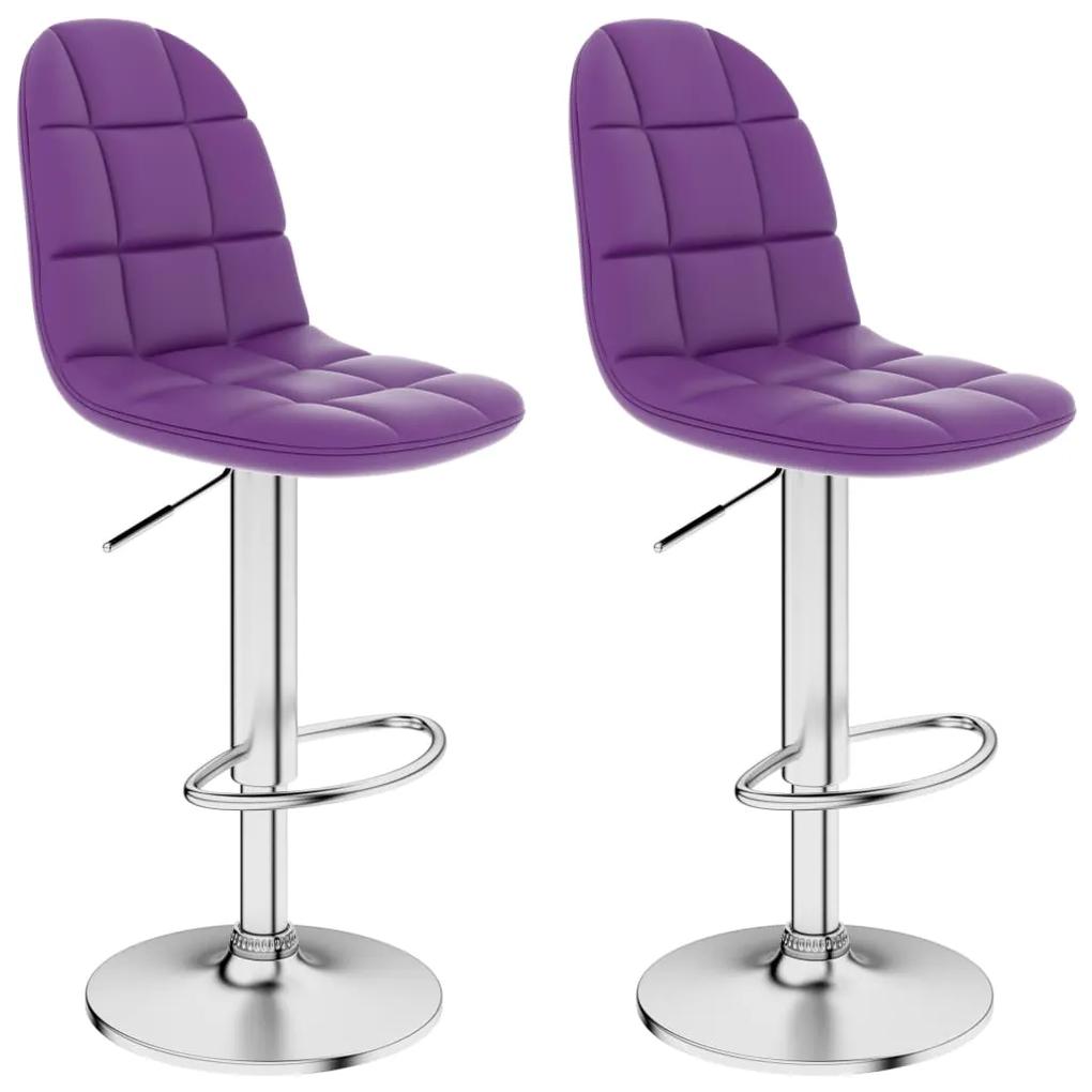 vidaXL Barové stoličky 2 ks, fialové, umelá koža | BIANO