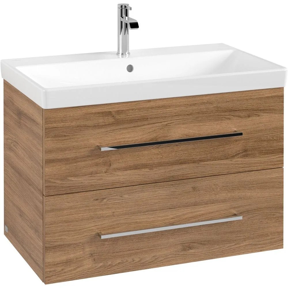 VILLEROY & BOCH Avento závesná skrinka pod umývadlo, 2 zásuvky, 780 x 452 x 514 mm, Oak Kansas, A89100RH