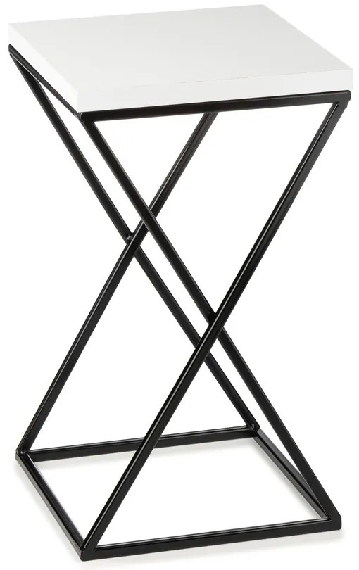 STOJAN NA KVETINÁČ LOFT6 40X24X24 CM ČIERNA/BIELA
