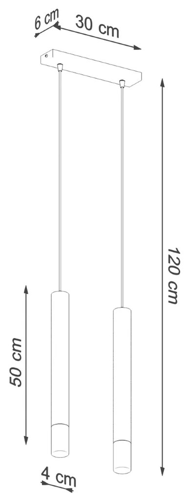 Závesné svietidlo Wezyr, 2x sklenené/biele kovové tienidlo
