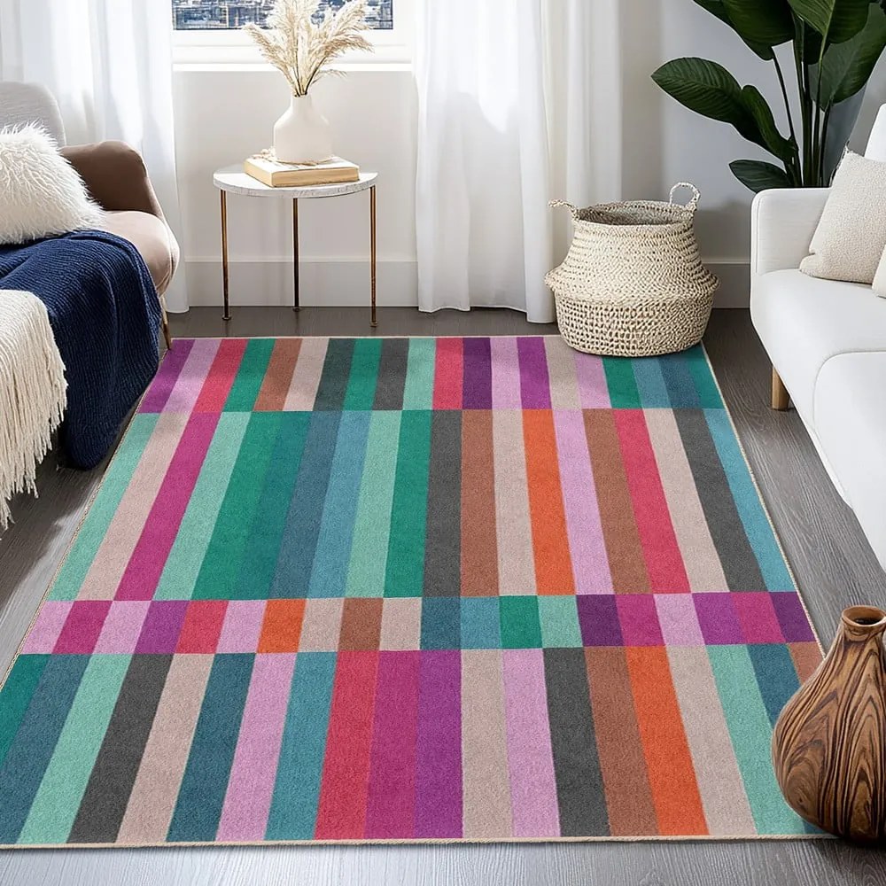 Tyrkysový prateľný behúň 60x230 cm Acid Rain – Mila Home