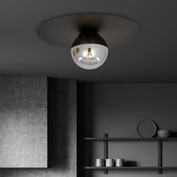 Stropné svietidlo SOLAR 1xE14/10W/230V čierna/šedá