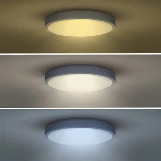Solight LED osvetlenie s diaľkovým ovládačom sivé, 48W, 3360lm, 38cm, stmievateľné