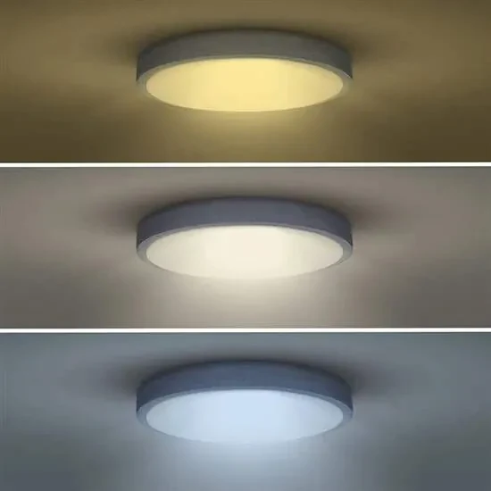 Solight LED osvetlenie s diaľkovým ovládačom sivé, 48W, 3360lm, 38cm, stmievateľné