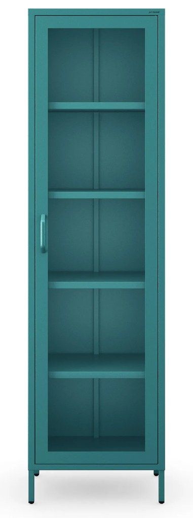 Vitrína LUIGI, 500 x 1800 x 350 mm, Modern: morská modrá