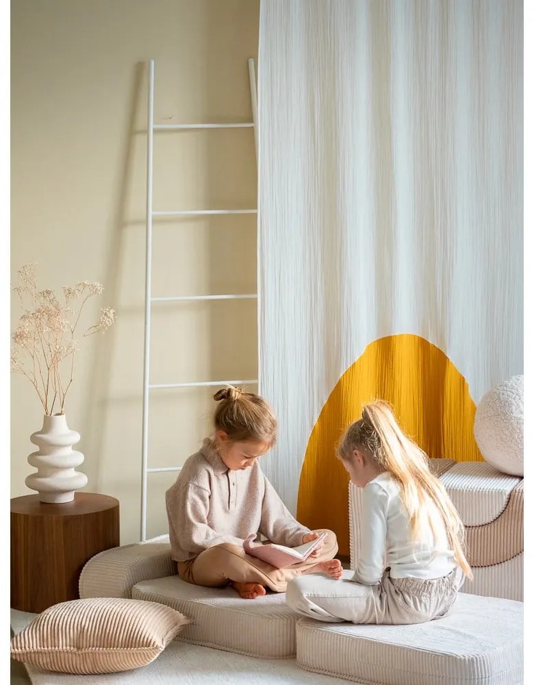 Krémové menčestrové detské kresielko Flip – Wigiwama