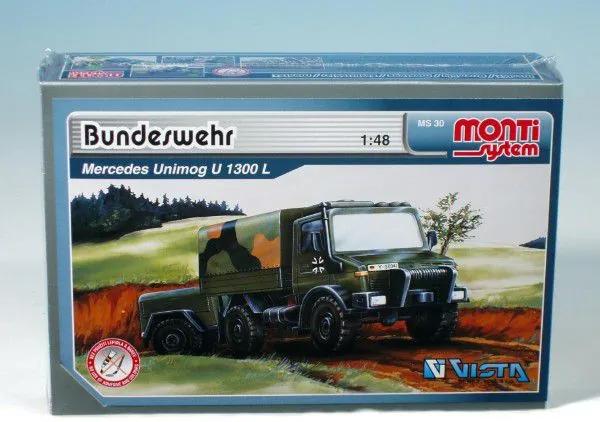 Stavebnice Monti 30 Bundeswehr Mercedes Unimog 1:48 v krabici 22x15x6cm