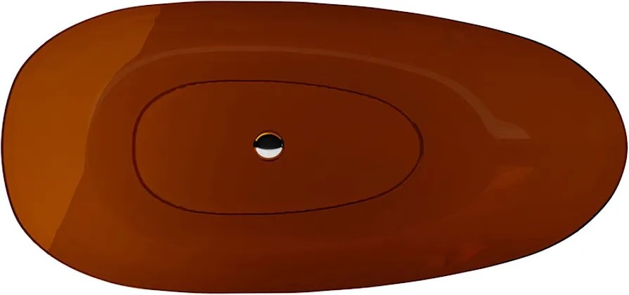 Besco Voľne stojaca vaňa zo syntetickej živice Xara 160 Earth Rust BESCO-Typ výpuste: Click-Clack štandard, chróm