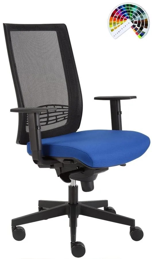 Kancelárska stolička KENT SIEŤ black & white čalúnenie ERA