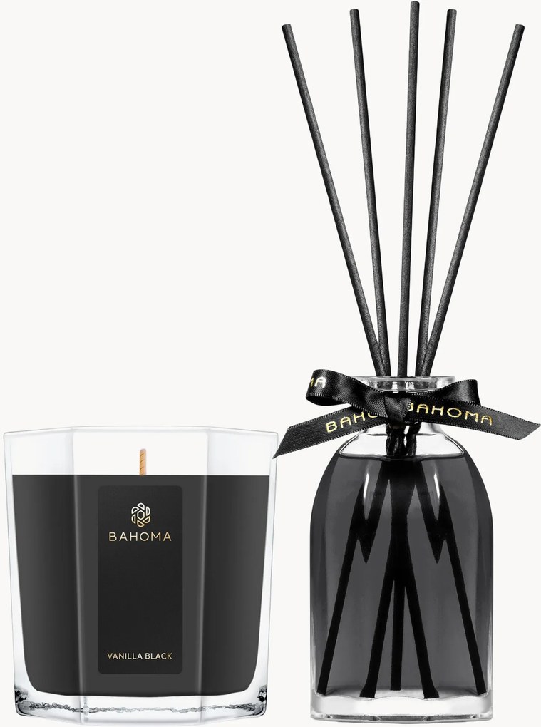 Difúzor's tyčinkami a vonná sviečka Vanilla Black (Fresh, Floral)