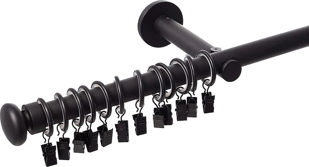 Jednoduchá garniža Modern black matt 240 cm