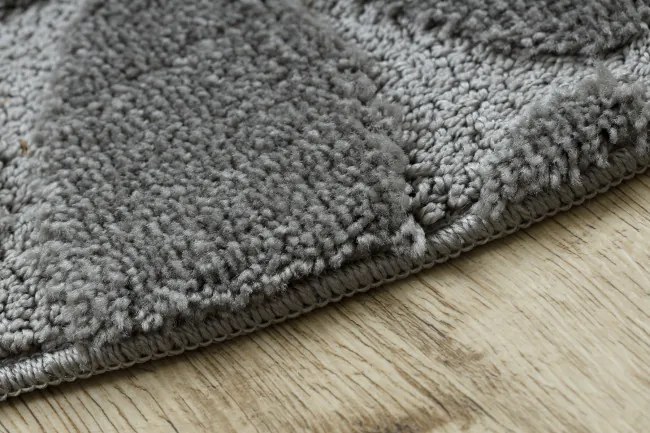 Kúpeľňový koberček SUPREME STONES kamienky, sivý kruh