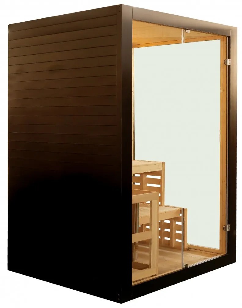 Sauna PANORAMA BLACK pre 2 osoby (Skladom posledný kus u dodávateľa, najbližšie naskladnenie cca v druhej polovici 4/2025)