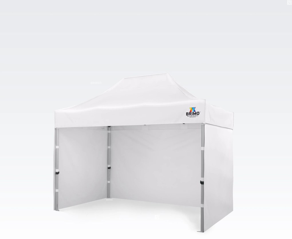 BRIMO Nožnicový párty stan EXCLUSIVE ALU 2x3 m s 3 stenami biely