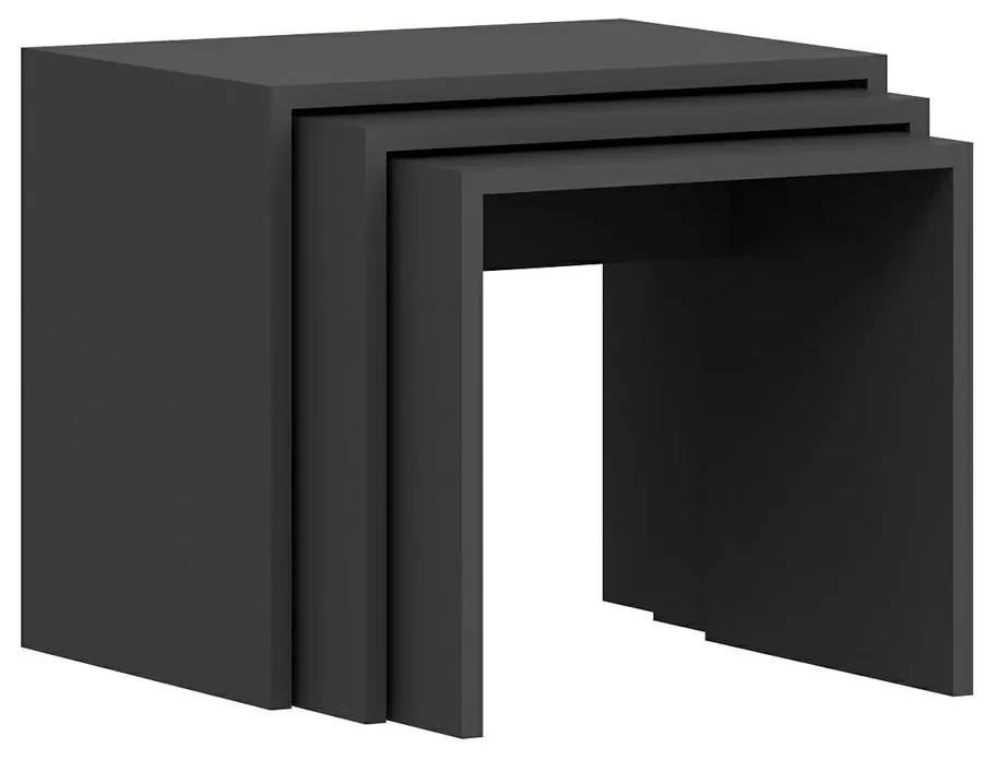 Skladací stôl Alya Anthracite, 3 ks