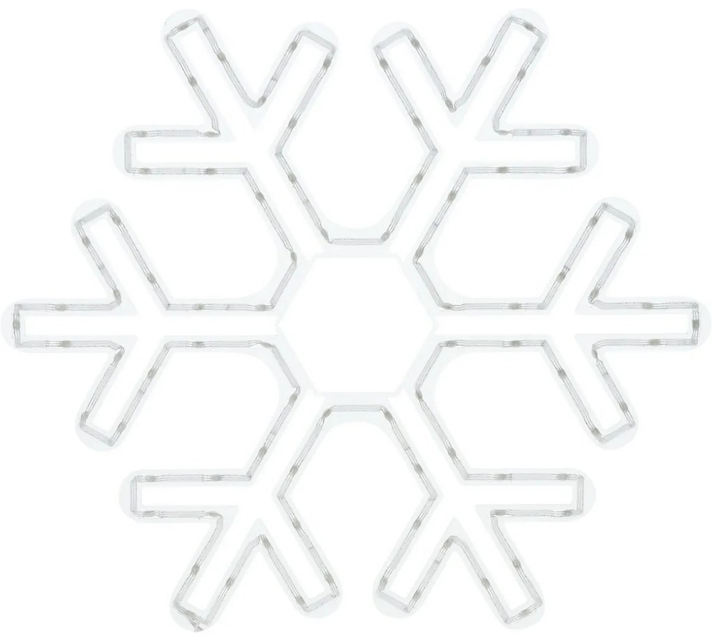 RGB Vianočná LED dekorácia Colouring snowflake 90 LED, 50 x 43 cm