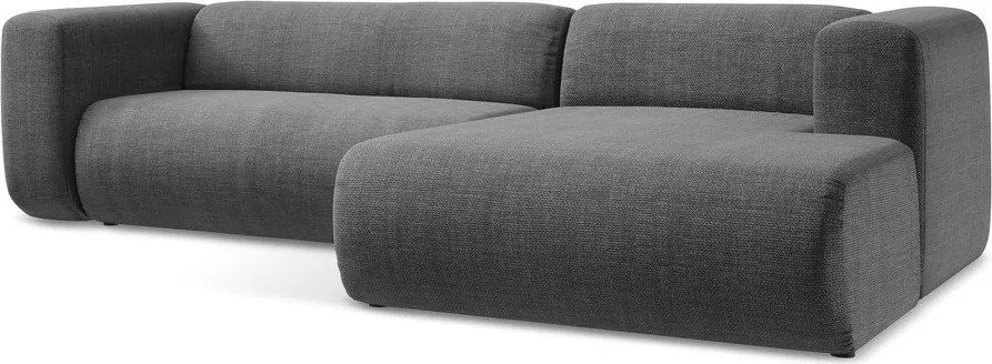 Sivá rohová pohovka (pravý roh/s leňoškou) Ekahi – Makamii