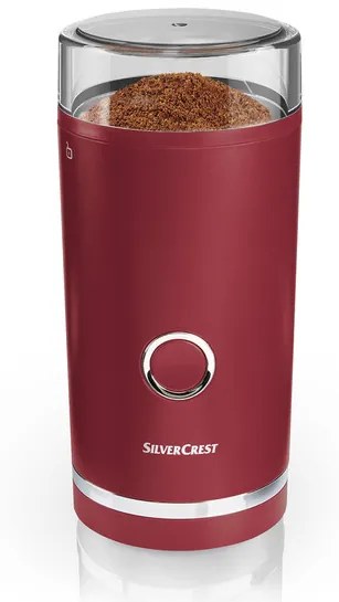 SILVERCREST® KITCHEN TOOLS Elektrický mlynček na kávu SKMS 180 A1 (červená) (100362245)