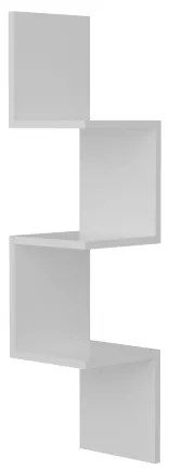 Rohová nástenná polica CORNER 105,4x25 cm biela