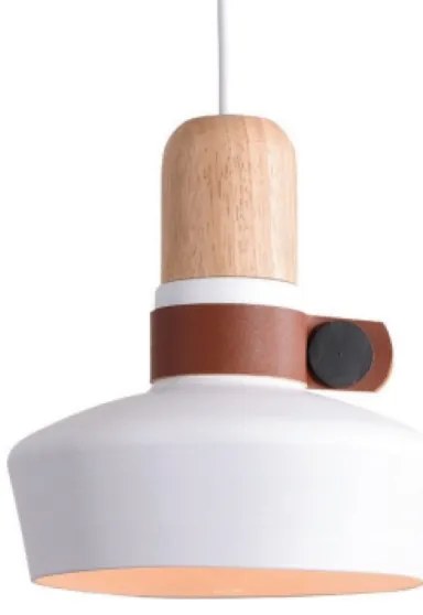 Zambelis 1992 - Luster na lanku 1xE27/40W/230V dub/biela