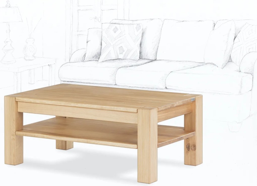 Wooded Konferenční stolek Denver z masivu DUB