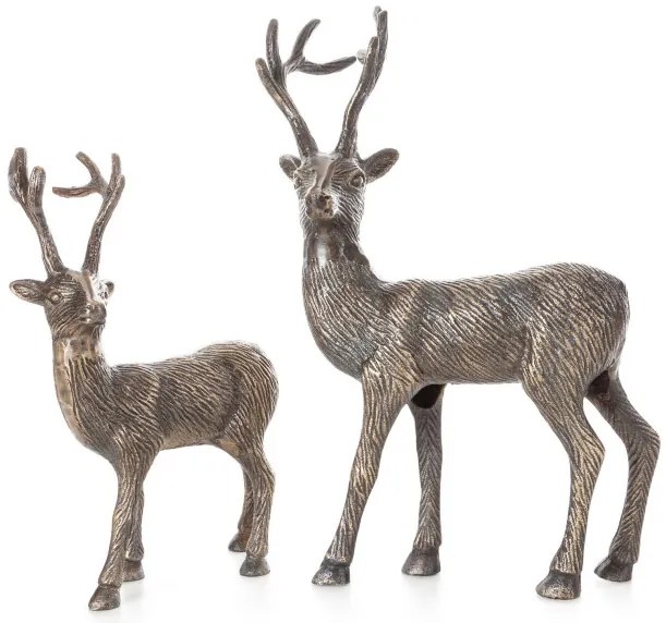 Vianočná dekorácia sob FIG 165 A oceľová / zlatá