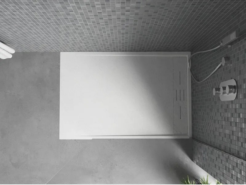 Mexen Amon, SMC obdĺžniková sprchová vanička 130 x 70 cm, biela, 4F107013