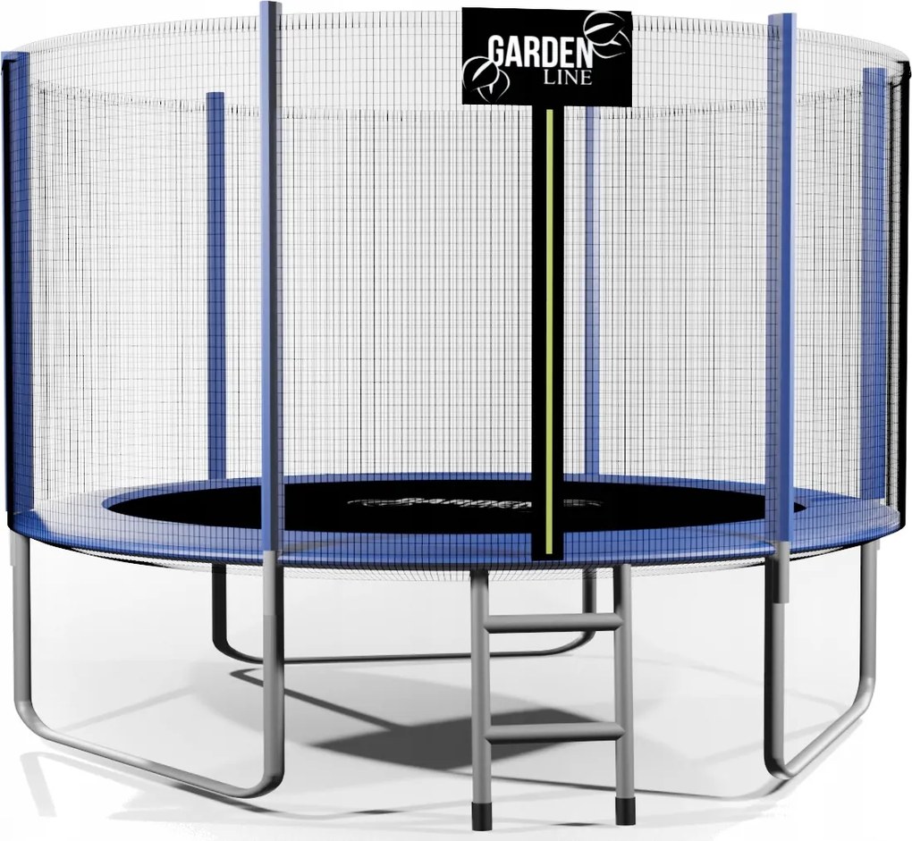 CH Trampolína s rebríkom a bezpečnostnou sieťou 252 cm - modrá