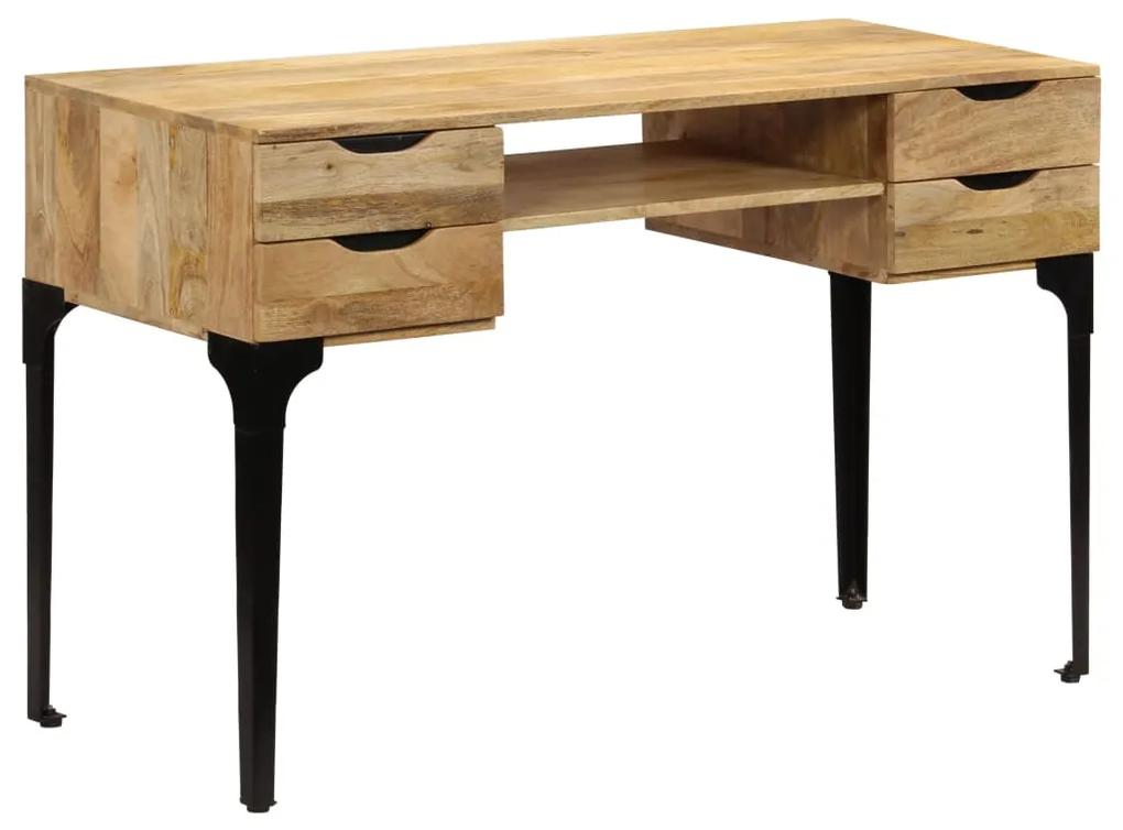 vidaXL Písací stôl z masívneho mangovníkového dreva 120x50x76 cm