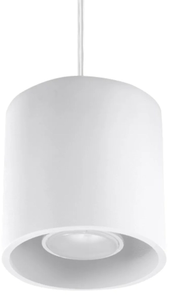 Závesné svietidlo Orbis, 1x biele kovové tienidlo