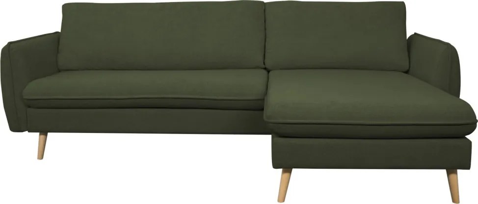 Rohová sedačka Salma, tmavo zelená látka, univerzálna pravá/ľavá