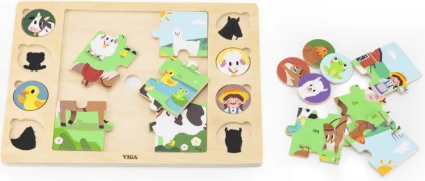 Puzzle na podložke Viga 44741 farma