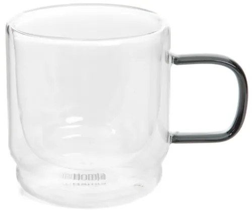 Sada dvoch hrnčekov CEMBRA RETRO priesvitné 888125 320 ml (2 ks)