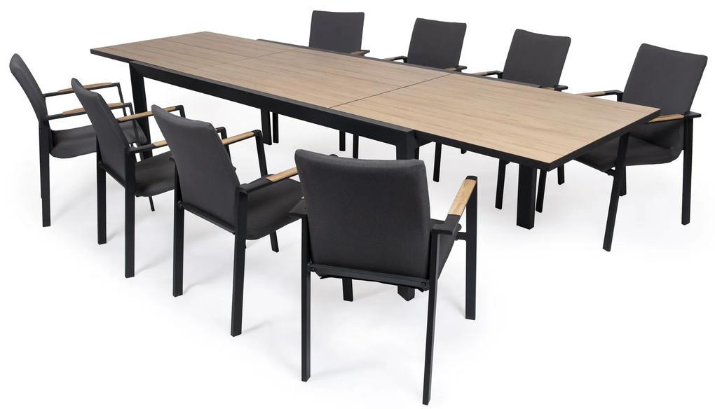 Set ISOLA 220 s rozkladacím stolom a 8 stoličkami
