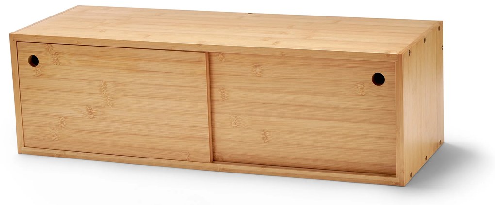 Nástenný regál s posuvnými dvierkami