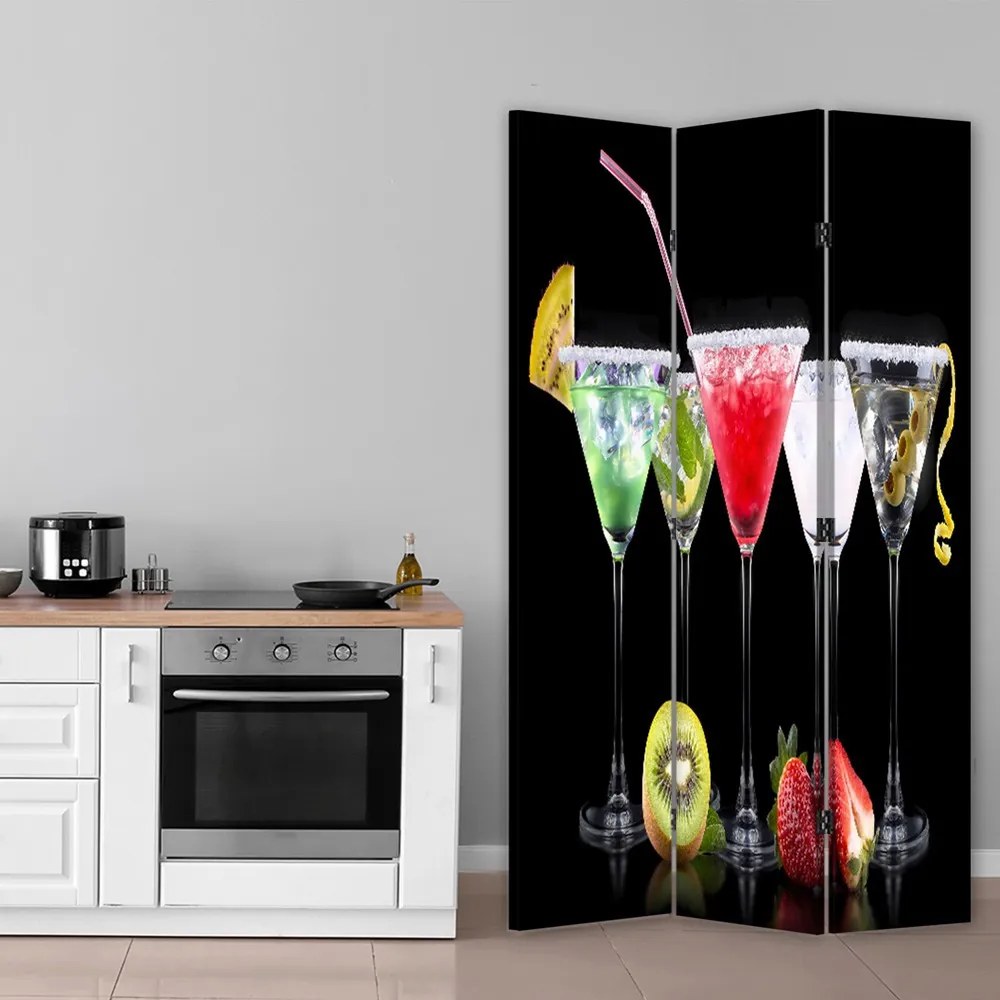 Gario Paraván Nápoje a ovocie Rozmery: 145 x 170 cm, Prevedenie: Otočný paraván 360°
