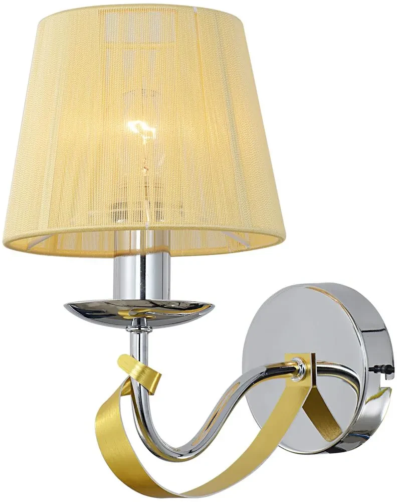 Candellux DIVA Nástenné svietidlo 1X40W E14 Chrome / Gold 21-55040