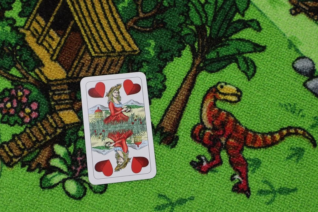 Vopi, Detský kusový koberec Dino štvorec, 180x180, viacfarebná, detská izba