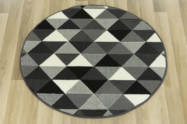 Koberec Luna 503430/56911 Trojuholníky sivý kruh