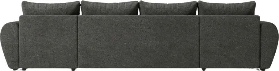 Rozkladacia obojstranná sedacia súprava do U SEVIO 311x145 cm, tmavosivá + 2 vankúšiky ZDARMA