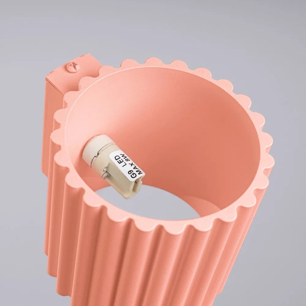 Broskyňové nástenné svietidlo ø 10 cm Zora – Sollux