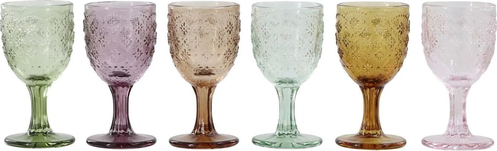 Sada 6ks farebných pohárov na nohe Saint-Émilion - Ø5*10cm / 60ml
