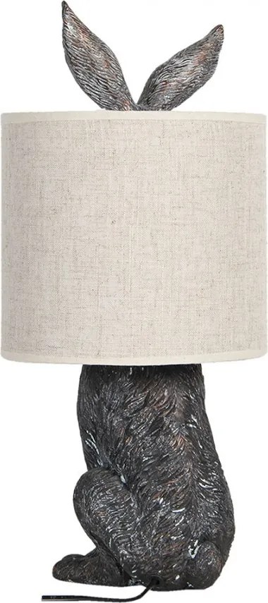 Stolová lampa v dizajne králika s béžovým tienidlom – Ø 20*45 cm E27/max 1*60W