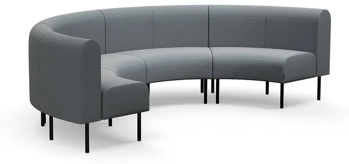 Pohovka VARIETY, vnútorný poloblúk, látka Pod CS, striebornošedá